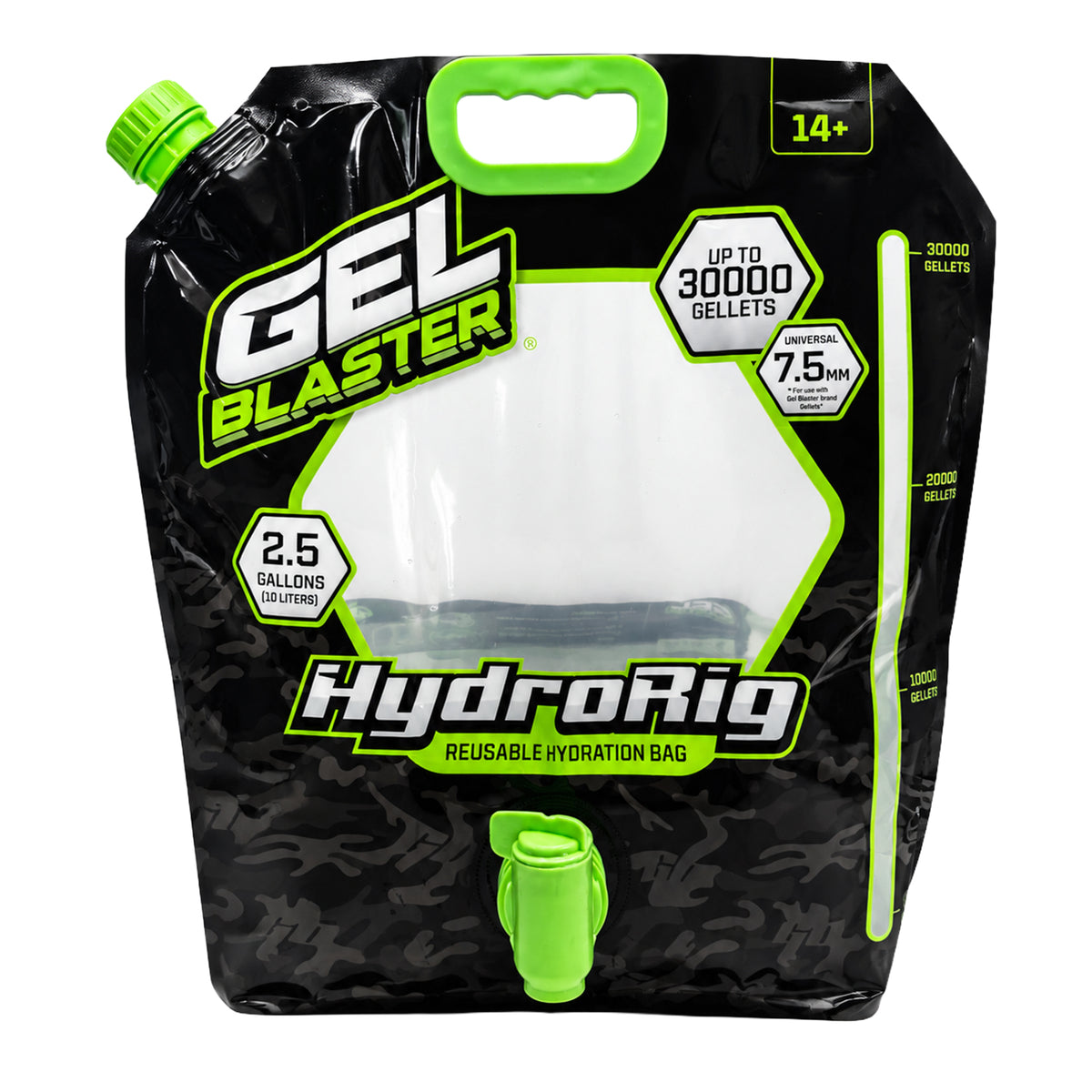 HydroRig Reusable Hydration Bag (30,000 Gellet Capacity)