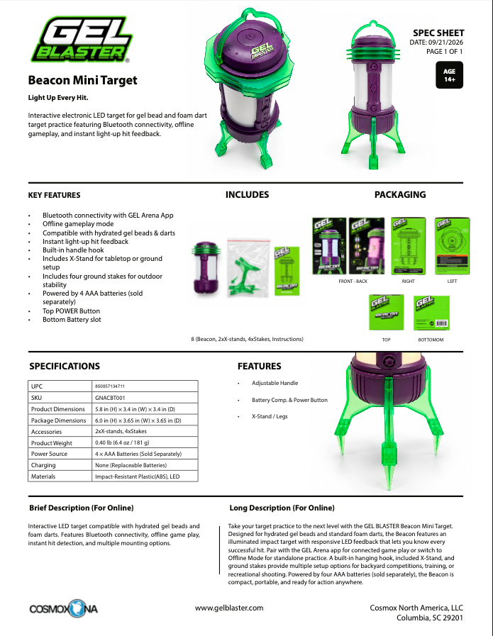 Beacon Mini Target – Interactive Electronic LED Hit Target