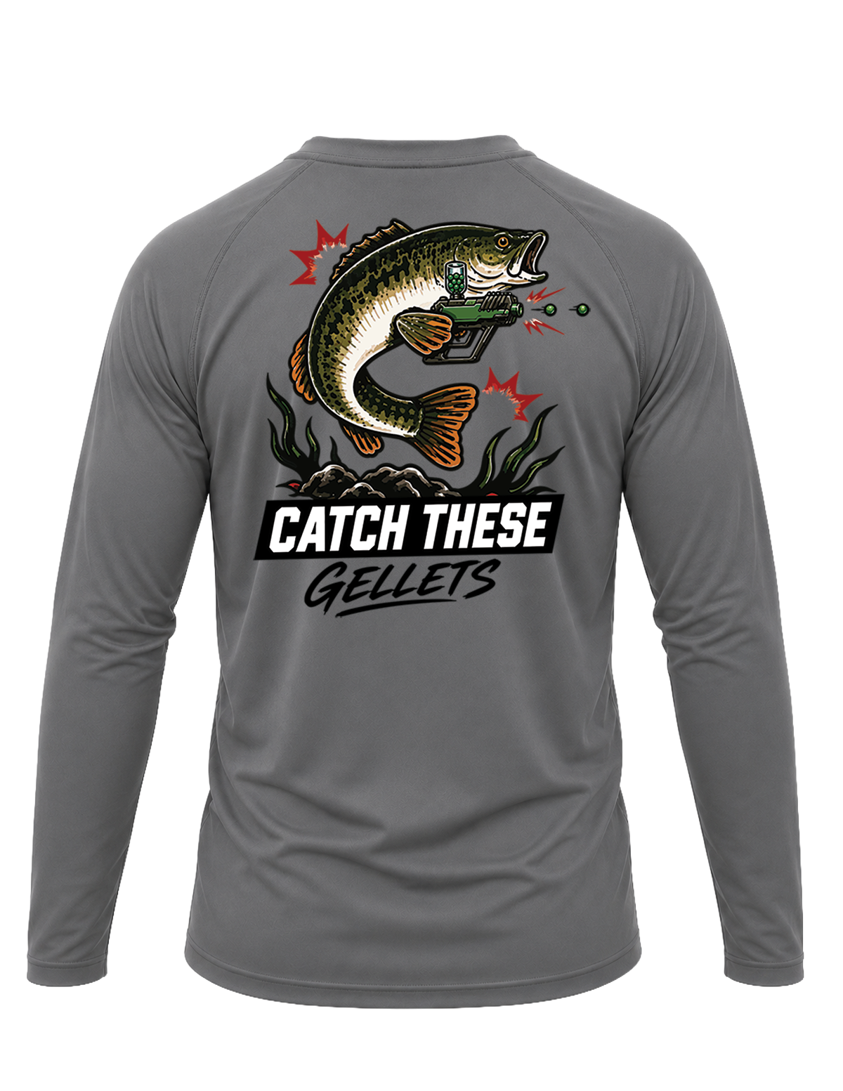 Gel Blaster "Catch These Gellets" Bass Performance Long-Sleeve Shirt